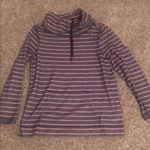 Blue and pink striped sweatshirt from Talbots